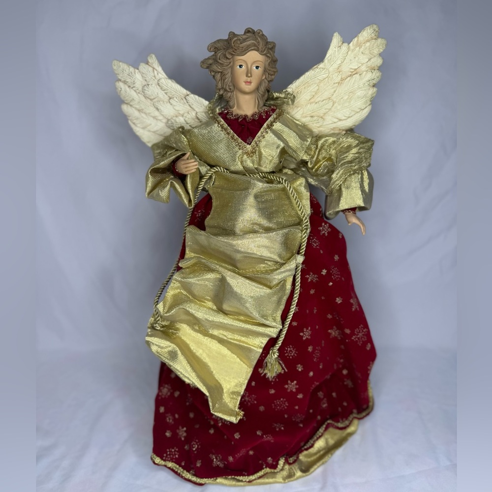 Dillards ceramic Tree Topper Angel..Christmas